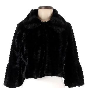 Black Fur cropped jacked